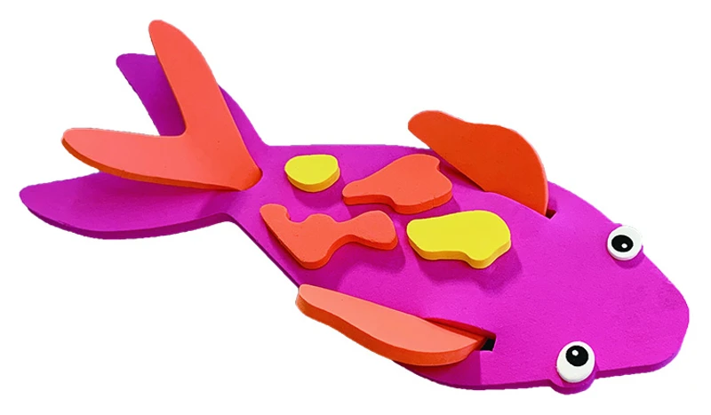 DIY 3D Animal Set (Goldfish, Sea Otter, Crocodile)